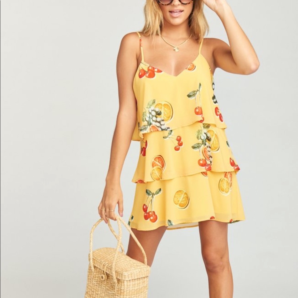 Show me your mumu Suarez ruffle dress